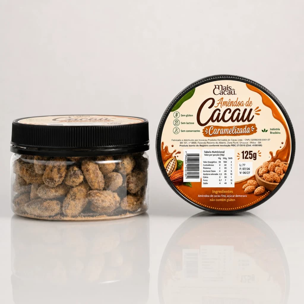 Amêndoa de Cacau Caramelizada