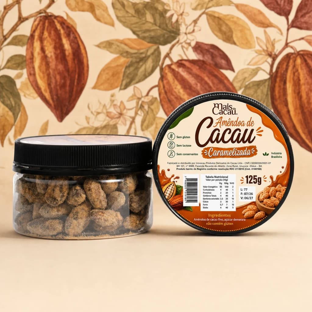 Amêndoa de Cacau Caramelizada